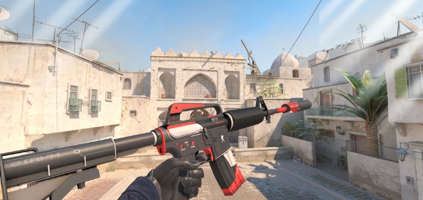 M4A1-S Cyrex futuristic, mechanized design aesthetic